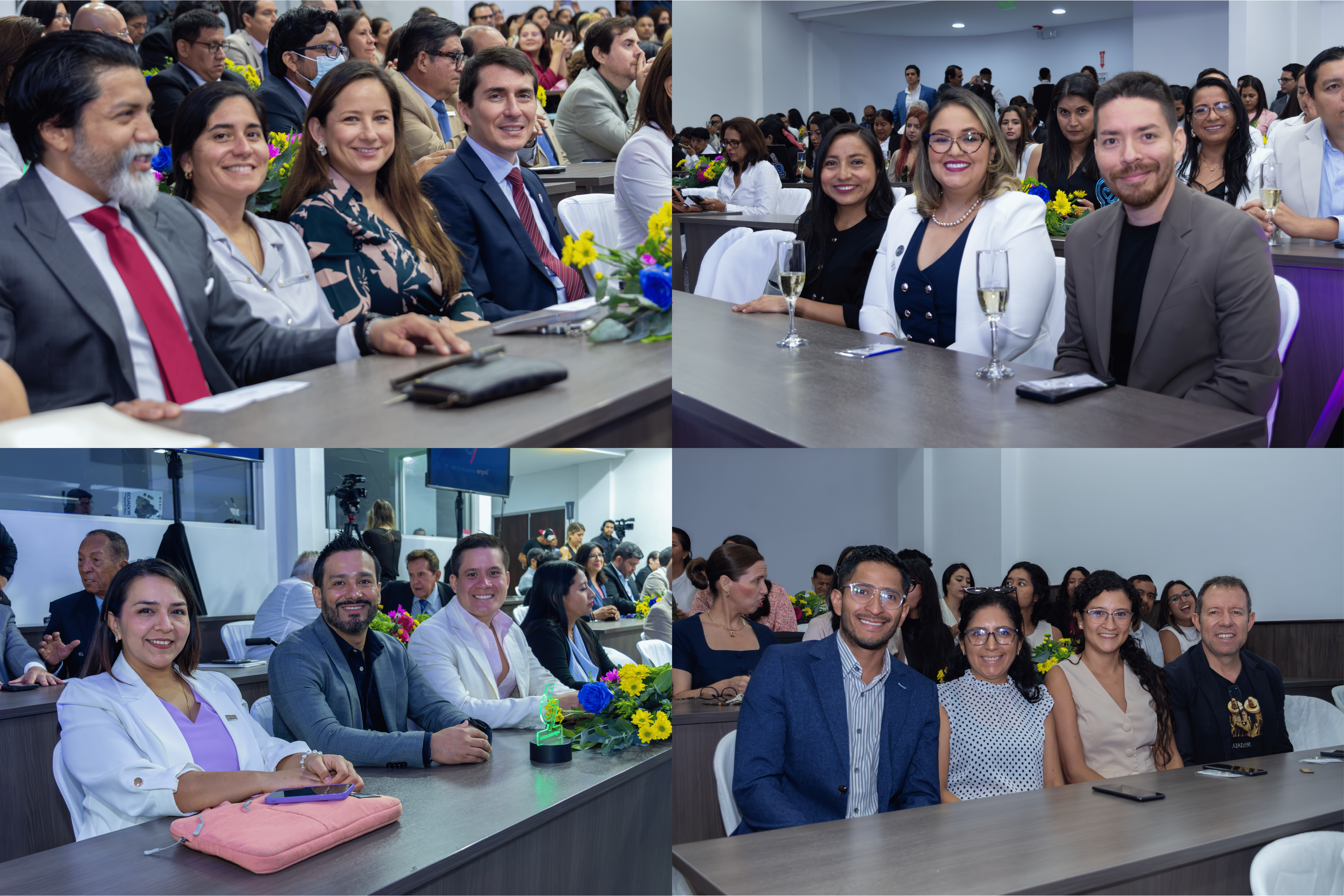 FIMCP Presente. Christian Tutivén, Francisco Yumbla, Francis Loayza, Nabih Pico, Rómulo Salazar González.
