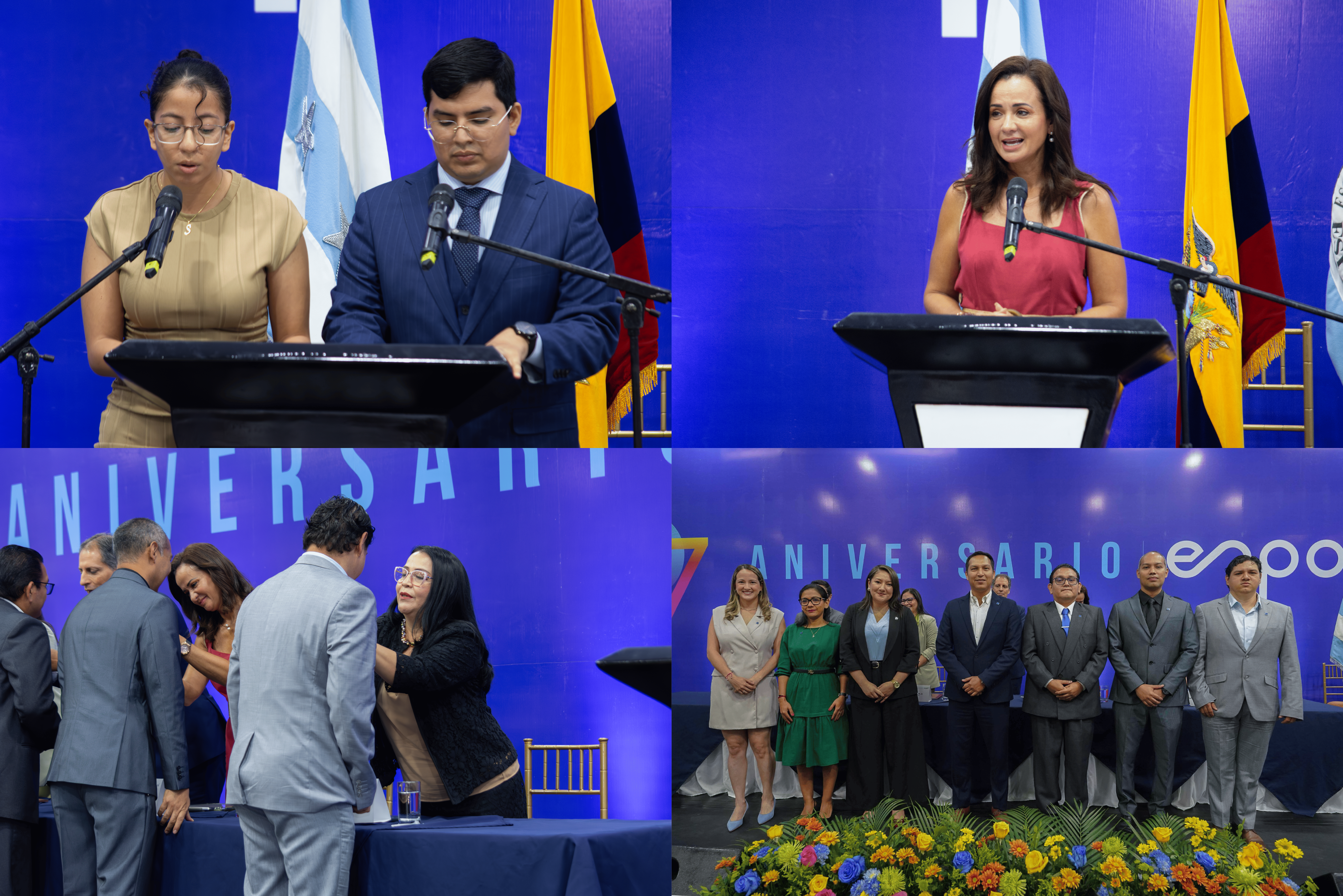 María Emilia Montoya, Jair Alvarado, keynote speakers, Marcela Aguinaga, Carlos Cuenca Cabrera, iPEER acreditación.