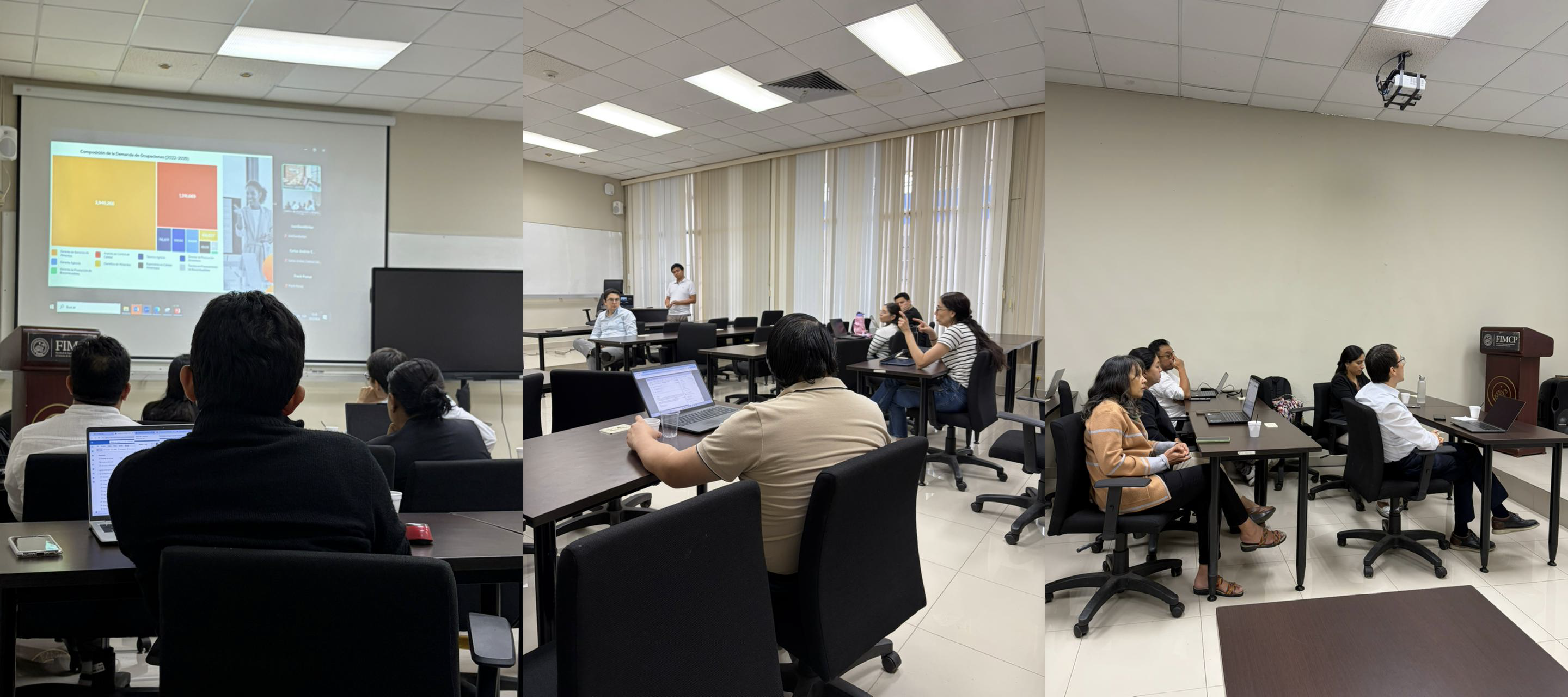 Collage de 3 fotos sobre reunión de autoridades de ESPOL y FIMCP sobre la implementación de 1Mentor by QS