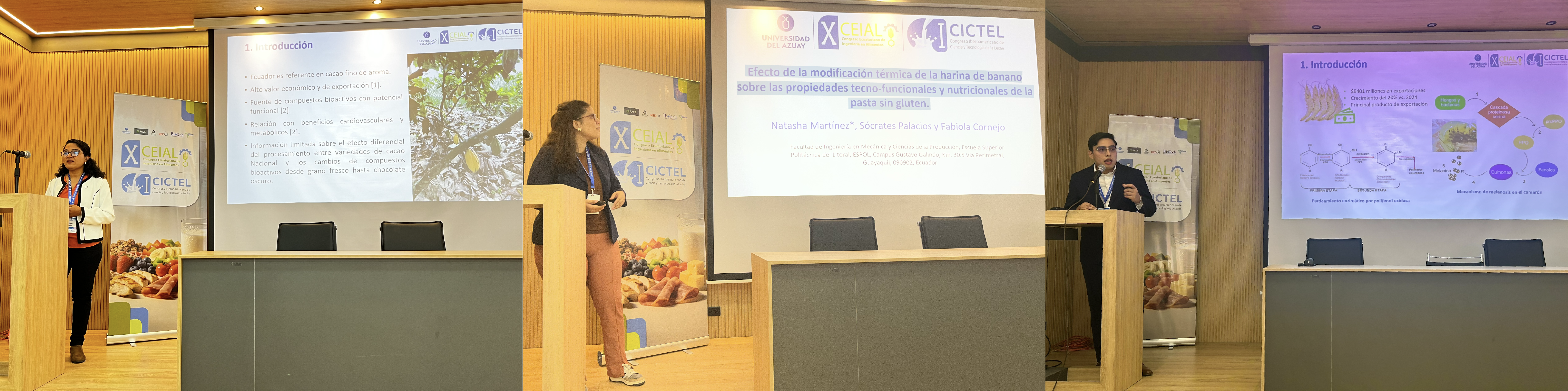 Ponencias de profesores y estudiantes de la Maestría en Ciencias de los Alimentos de FIMCP en CEIAL y CICTEL 2026 en Cuenca