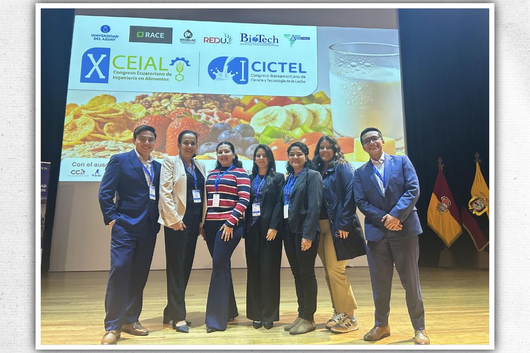 Profesores y estudiantes de la Carrera de Ingeniería en Alimentos presentaron investigaciones en Congresos CEIAL y CICTEL 2026 en la Universidad del Azuay