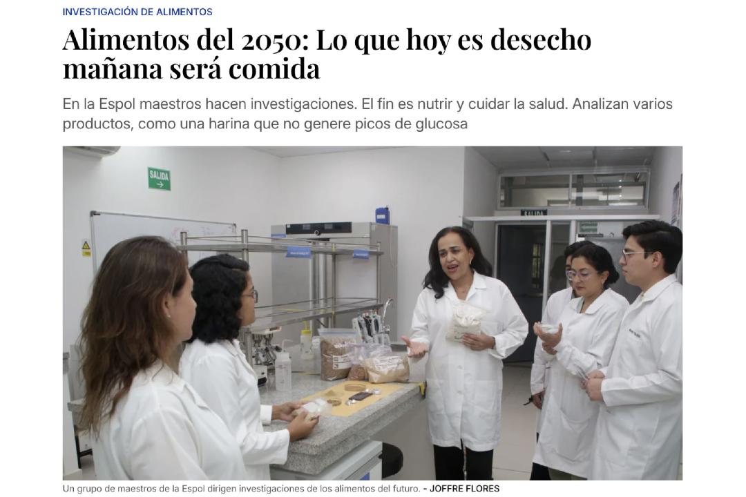 Investigadores de Alimentos de FIMCP ESPOL en Nota de Diario Expreso