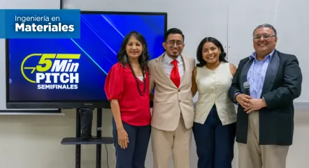 Semifinal 5 Min Pitch; Ingeniería en Materiales; FIMCP; IMAT; Génesis Malagón Vera; Gustavo Bravo Trujjillo; Ana Rivas Fermín